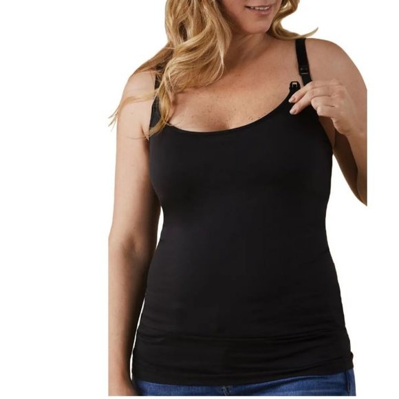BRAVADO DESIGNS Maternity Nursing Camisole Tank Top Black Small NWOT - Picture 1 of 4